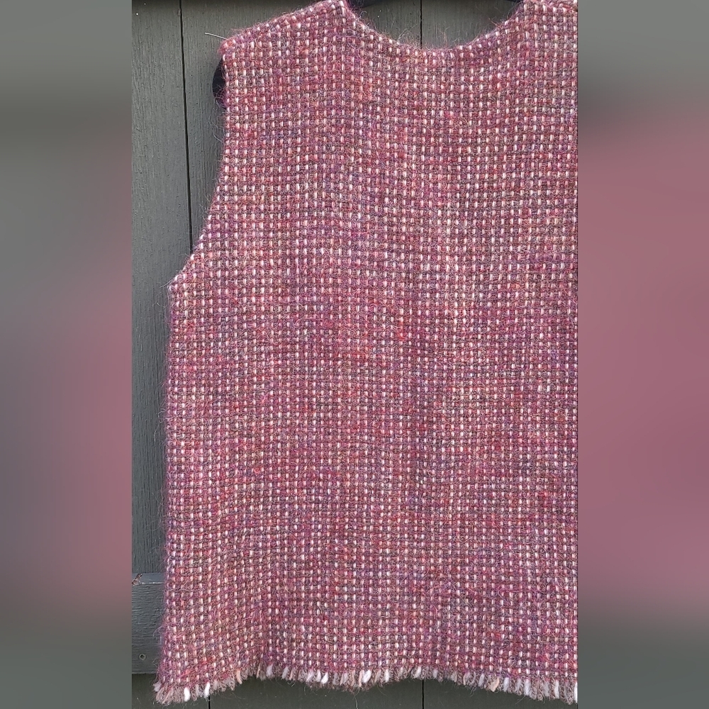 Hand Crafted Multicolor Tweed Vest - Picture 6 of 8